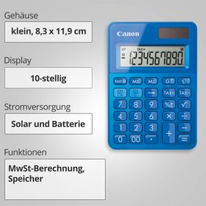 Produktbild für Taschenrechner Canon LS-100K, mit MwSt-Berechnung