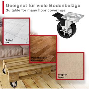 Produktbild für Möbelrolle SO-TECH RAPID 129884, mit Anschraubplatte