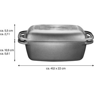 Produktbild für Bräter STONELINE 7947 grau, aus Aluguss