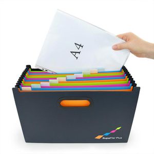 Produktbild für Fächermappe RAPESCO SupaFile Plus 1552 A4+ schwarz