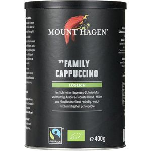 Mount-Hagen Kaffee Family Cappuccino, BIO, löslicher Kaffee, fairtrade, 400g