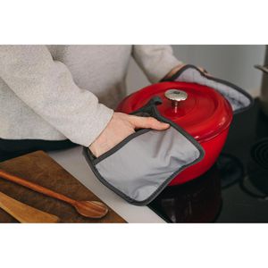 Produktbild für Ofenhandschuh LauterSchutz LS104, mit Topflappen, grau