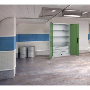 Produktbild für Werkzeugschrank CP-Möbel 8931-503, aus Metall, grau / grün