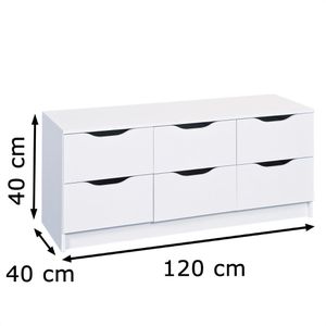 Produktbild für Sideboard Inter-Link Westphalen 6, aus Holz, weiß