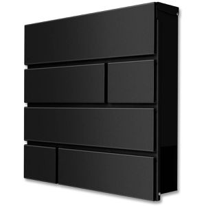 Produktbild für Briefkasten Metzler Modell-G, schwarz, aus Stahl