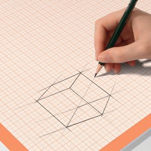 Produktbild für Schreibunterlage Sigel HO270, Graph, weiß / orange