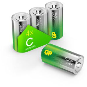 GP Batterien Batteries Super, C, Baby, R14, LR14, 1,5 V, 4 Stück