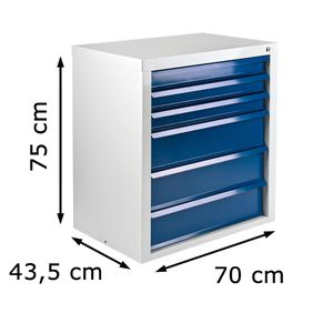 Produktbild für Schubladenschrank ADB 24774, aus Metall