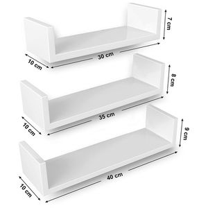 Produktbild für Wandregal Songmics LWS40WT, weiß