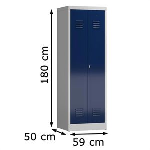 Produktbild für Spind ClassiX X-510421, Doppelspind, blau