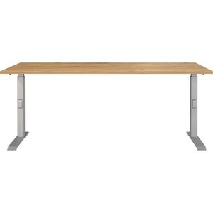 Produktbild für Schreibtisch Germania Mailand, 7912-641, eiche / silber