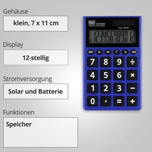 Produktbild für Taschenrechner TipTop-Office DG-555M, farbig sortiert