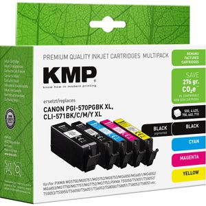 Produktbild für Tinte KMP für Canon PGI-570PGBK XL + CLI-571BKCMY XL Multipack