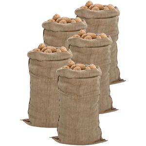 Produktbild für Jutesack vidaXL 155785, 340 g/m², 5 Stück