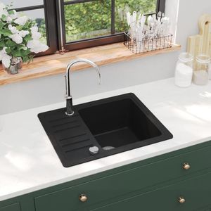 Produktbild für Spülbecken vidaXL 142952, Einzelbecken, schwarz