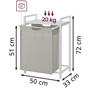 Produktbild für Wäschekorb Vasagle BLH101W01, weiß
