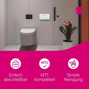 Produktbild für Toilettenpapierspender Satino Hyginity, 333426, MT1