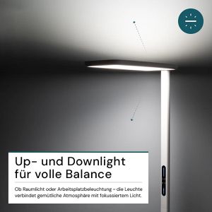 Produktbild für Stehlampe Luxula LX700190, LED, weiß, 198 cm