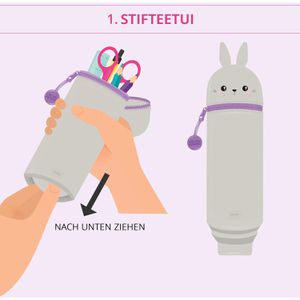 Produktbild für Federmäppchen Legami Kawaii 2-in-1 Bunny, KA0014