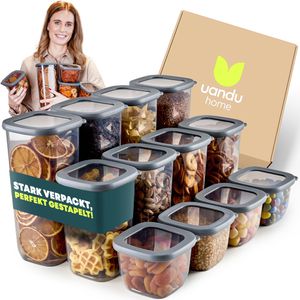 Vorratsdose uandu 12 Mix grau, aus Kunststoff