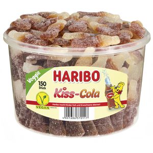 Haribo Fruchtgummis Kiss Cola, 150 Stück, 1350g