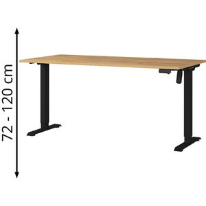 Produktbild für Schreibtisch Germania Profi 3.0, 8025-582, eiche / schwarz