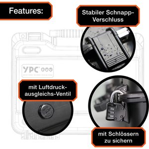 Produktbild für Transportkoffer YPC Xplorer Case M, abschließbar, Kunststoff