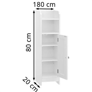 Produktbild für Badschrank Vasagle BBC310W01, weiß