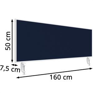 Produktbild für Tischtrennwand Magnetoplan VarioPin, 1116014, dunkelblau