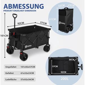 Produktbild für Bollerwagen Sekey XXL Plus FW21, faltbar