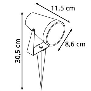 Produktbild für Gartenstrahler SLV Samrina, mit GU10-Fassung