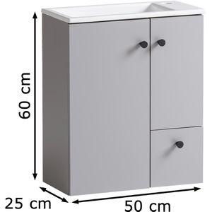 Produktbild für Waschtisch Schildmeyer Lugo, hängend, grau