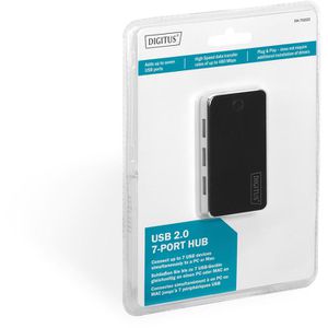 Produktbild für USB-Hub Digitus DA-70222, schwarz / weiß