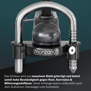 Produktbild für Anhängerschloss Monzana 109585 mit Schlüsselschloss