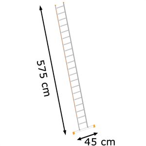 Produktbild für Anlegeleiter Layher Topic 1054, extrabreit, Länge 5,74m