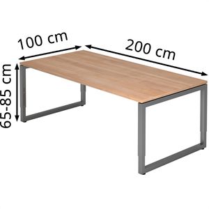 Produktbild für Schreibtisch Hammerbacher R-Serie nussbaum / graphit