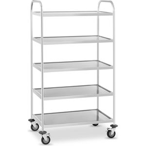 Servierwagen Royal-Catering RCSW-5.1 silber, aus Edelstahl