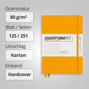 Produktbild für Notizbuch Leuchtturm1917 Medium, Karton Hardcover