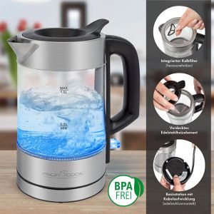 Produktbild für Wasserkocher Proficook PC-WKS 1229 G, transparent