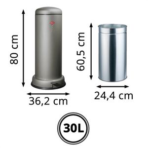 Produktbild für Mülleimer Wesco Big Baseboy, graphit
