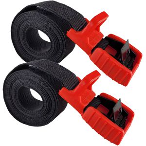 Produktbild für Spanngurt Trutzholm schwarz/rot, mit Klemmschloss