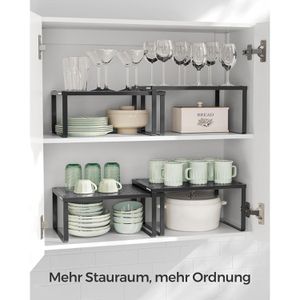 Produktbild für Küchenregal Songmics KCS001B01, schwarz, 2er Set