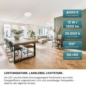 Produktbild für Deckenleuchte Luxula LX300251, weiß, LED