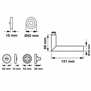 Produktbild für Drückergarnitur Karcher-Design ER28S BAD 71 Rhodos