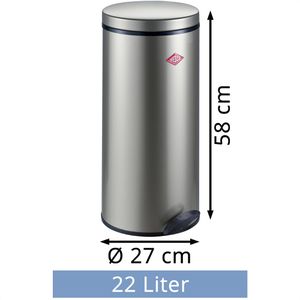 Produktbild für Mülleimer Wesco Gastro 127, neusilber