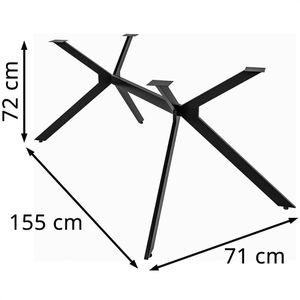 Produktbild für Tischbein CLP Cascada M 323439, schwarz aus Metall