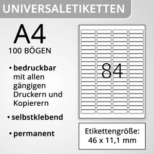 Produktbild für Universaletiketten TopStick labels, 8724, weiß