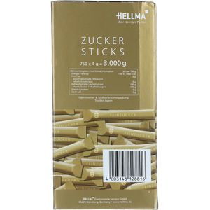 Produktbild für Zuckersticks Hellma Goldline, weißer Zucker