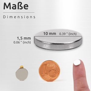 Produktbild für Magnete ECENCE silber, Neodym Magnet
