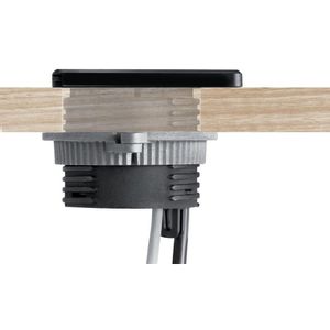 Produktbild für Einbausteckdose EVOline Square80, mit 3m Kabel